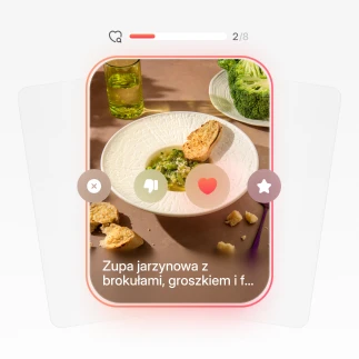 Ilustracja przedstawiająca kategorie dopasowania posiłków w systemie Foodify